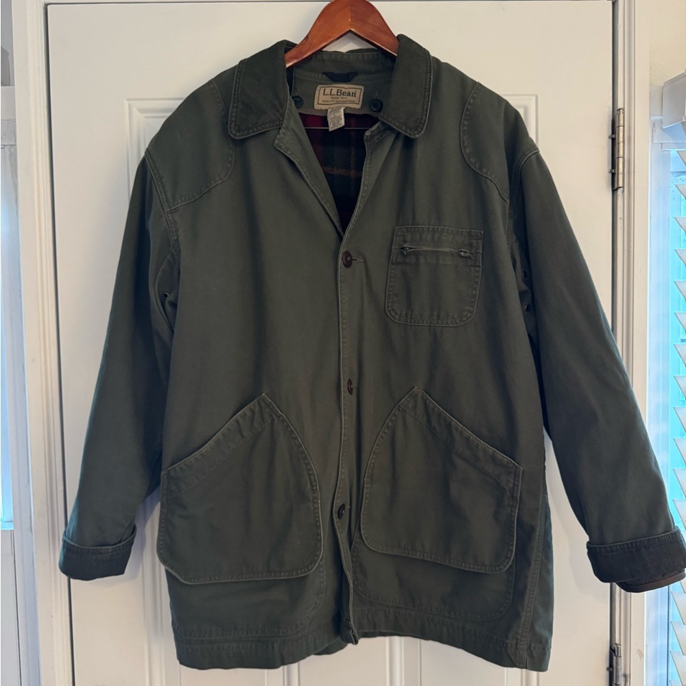 Vintage L.L. Bean field barn chore jacket in green